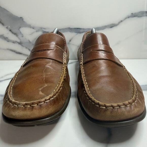 ECCO Men\'s Brown Leather Loafers Sz 42 US Sz 8.5 Business Casual Preppy Classic main image 9